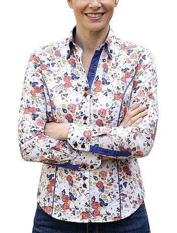 Chemise femme cintrée double col tissu imprimé CAMELIA Andrew Mc Allister