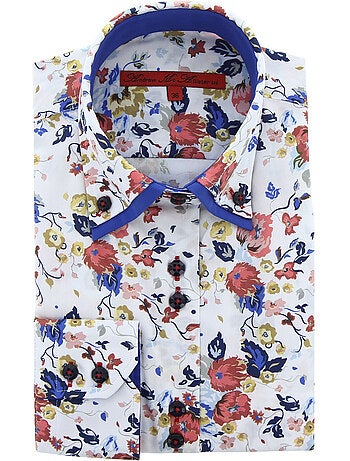 Chemise femme cintrée double col tissu imprimé CAMELIA Andrew Mc Allister