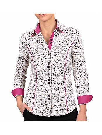 Chemise femme cintrée double col tissu imprimé rommy2 andrew mc allister