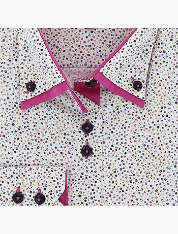 Chemise femme cintrée double col tissu imprimé rommy2 andrew mc allister