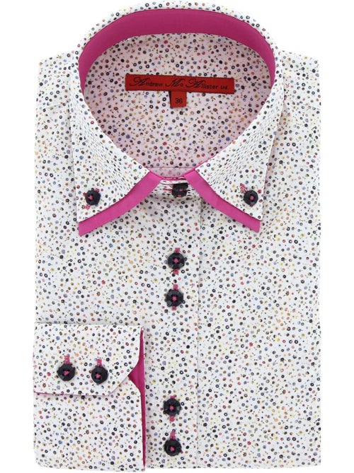 Chemise femme cintrée double col tissu imprimé rommy2 andrew mc allister - Kiabi Chemise femme cintrée double col tissu imprimé rommy2 andrew mc allister - Kiabi