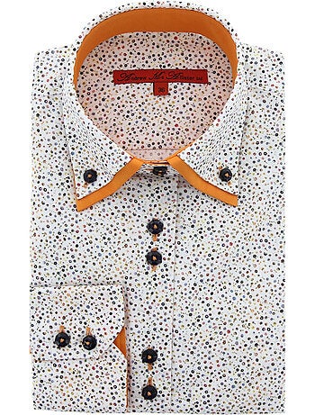 Chemise femme cintrée double col tissu imprimé ROMY Andrew Mc Allister