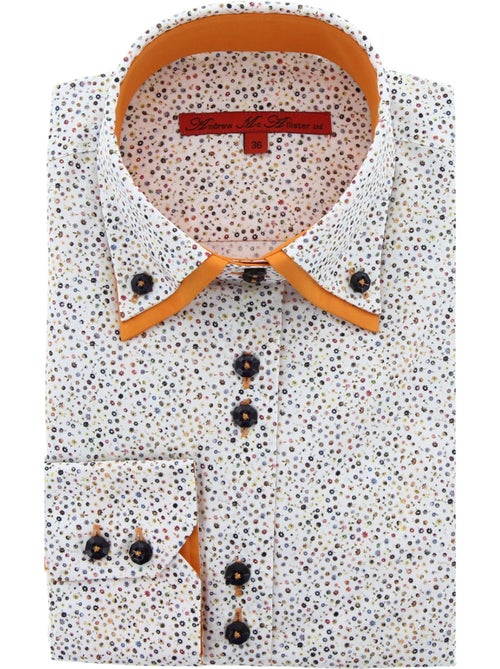 Chemise femme cintrée double col tissu imprimé ROMY Andrew Mc Allister - Kiabi Chemise femme cintrée double col tissu imprimé ROMY Andrew Mc Allister - Kiabi