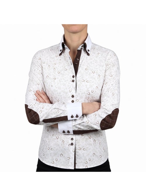 Chemise femme cintrée double col tissu imprimé rowan andrew mc allister - Kiabi Chemise femme cintrée double col tissu imprimé rowan andrew mc allister - Kiabi