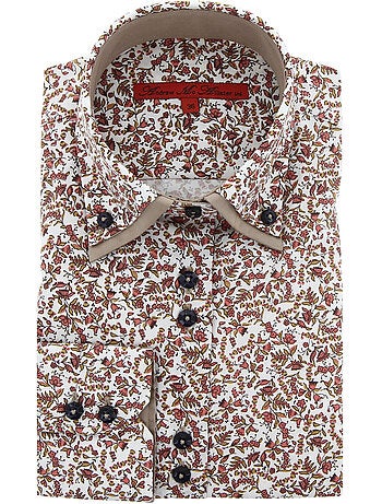 Chemise femme cintrée double col tissu imprimé willow andrew mc allister