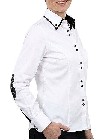 Chemise femme cintrée double col unie JASMINE Andrew Mc Allister