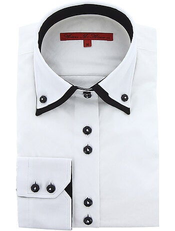 Chemise femme cintrée double col unie JASMINE Andrew Mc Allister