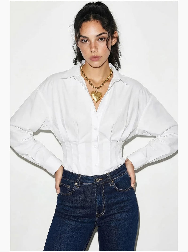 Chemise femme cintrée lucci Blanc - Kiabi