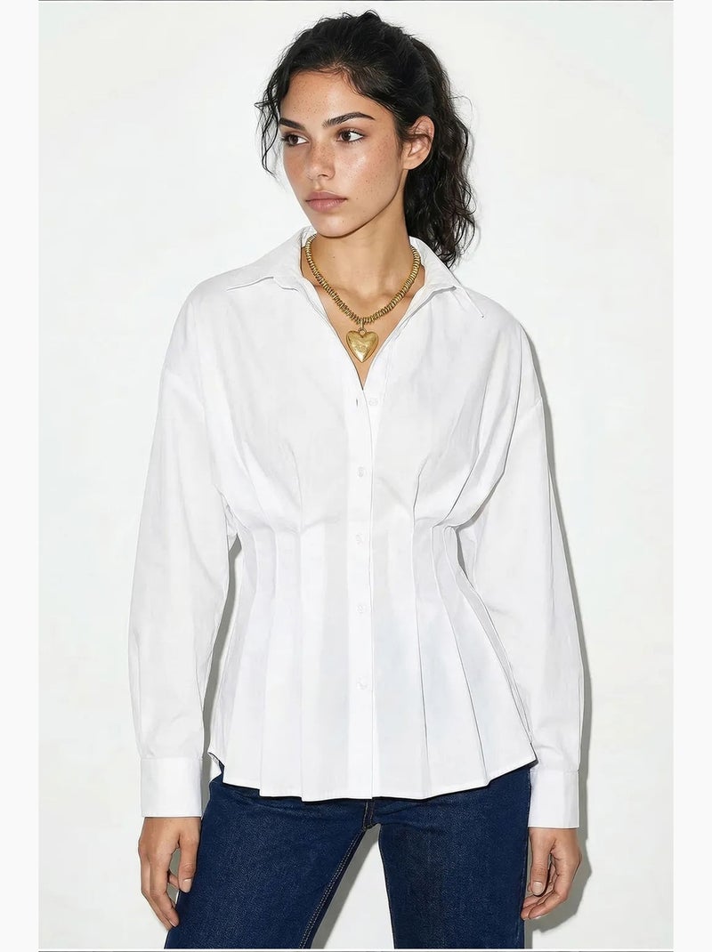 Chemise femme cintrée lucci Blanc - Kiabi