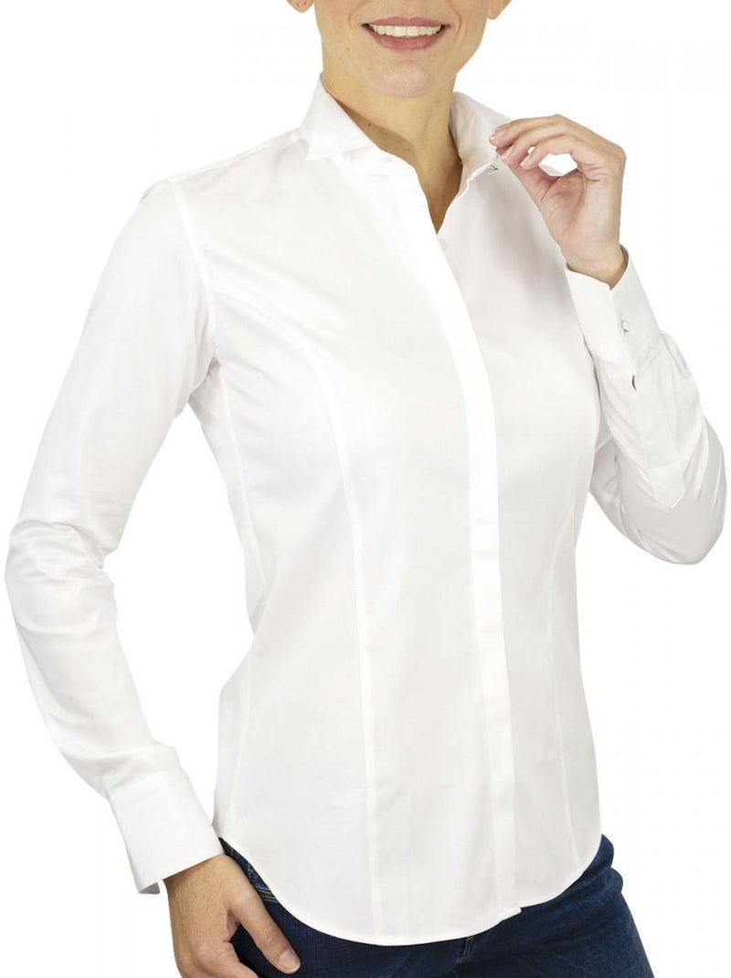 Chemise femme col cassé COL CASSE Blanc - Kiabi