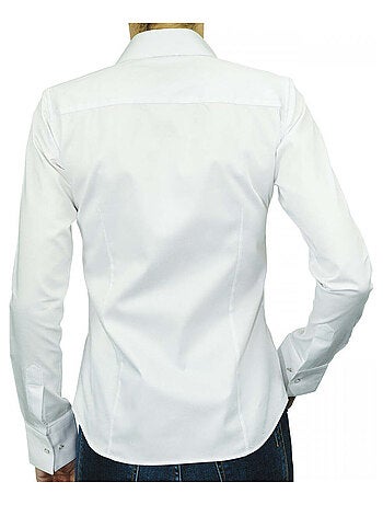 Chemise femme col claudine coupe cintrée SEATTLE Andrew Mac Allister Blanc , 44