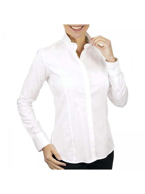 Chemise femme col cousu coupe cintrée CATTE Andrew Mac Allister Blanc , 34 - Kiabi