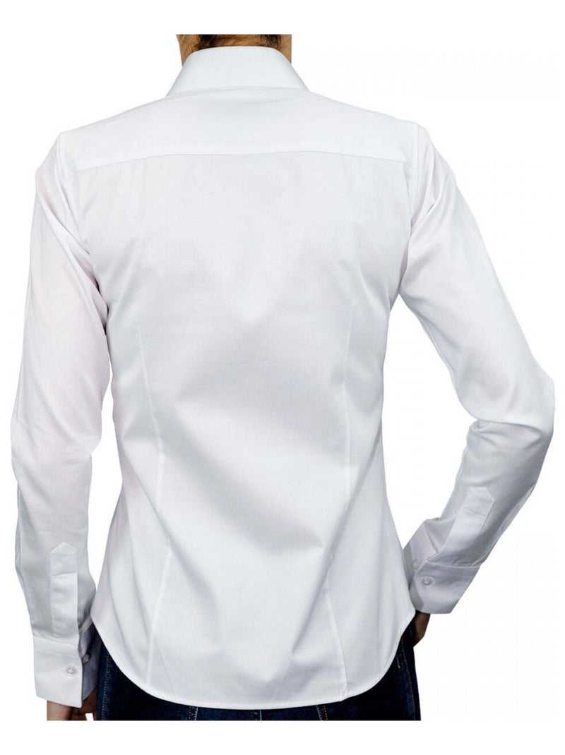 Chemise femme col italien coupe cintrée CLEVELAND Andrew Mac Allister Blanc , 46 Blanc - Kiabi