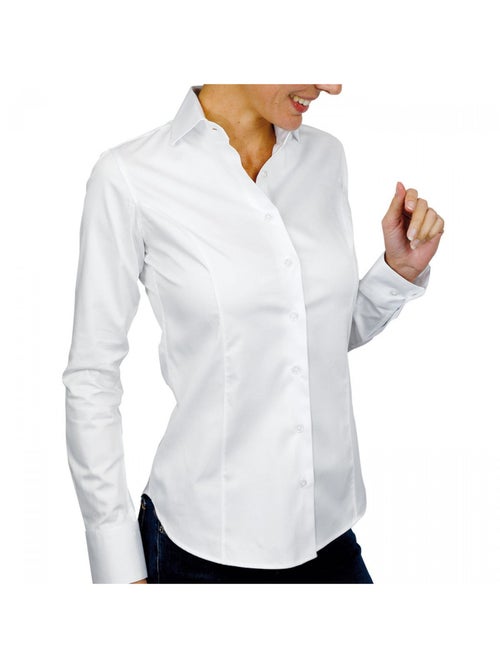 Chemise femme col italien coupe cintrée LINCOLN Andrew Mac Allister Blanc , 34 - Kiabi