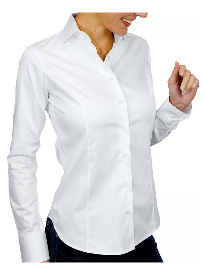 Chemise femme col italien coupe cintrée LINCOLN Andrew Mac Allister Blanc , 34 Blanc - Kiabi