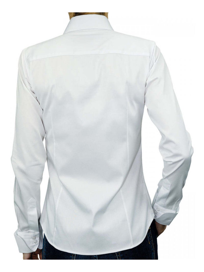Chemise femme col italien coupe cintrée LINCOLN Andrew Mac Allister Blanc - Kiabi