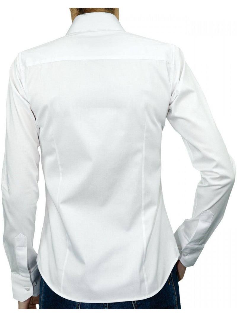 Chemise femme col italien coupe cintrée PORTLAND Andrew Mac Allister Blanc , 42 Blanc - Kiabi