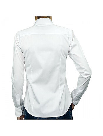 Chemise femme col italien coupe cintrée PORTLAND Andrew Mac Allister Blanc , 44