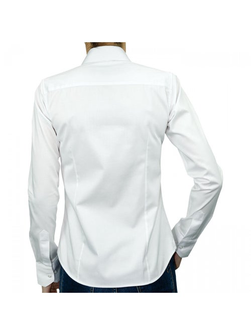 Chemise femme col italien coupe cintrée PORTLAND Andrew Mac Allister Blanc , 44 - Kiabi