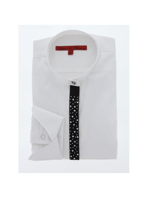 Chemise femme col mao à strass coupe cintrée VITA Andrew Mac Allister Blanc , 42 - Kiabi