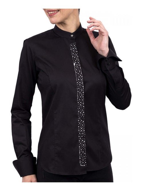 Chemise femme col mao à strass coupe cintrée VITA Andrew Mac Allister Blanc , 42 - Kiabi