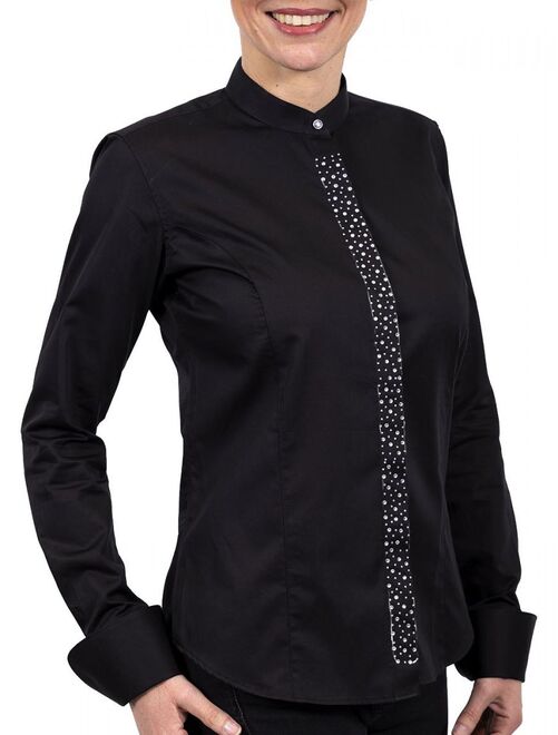 Chemise femme col mao à strass VITA - Kiabi