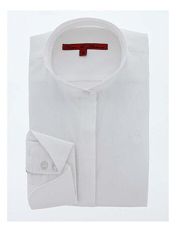 Chemise femme col mao coupe cintrée CELIA Andrew Mac Allister Bleu , 46