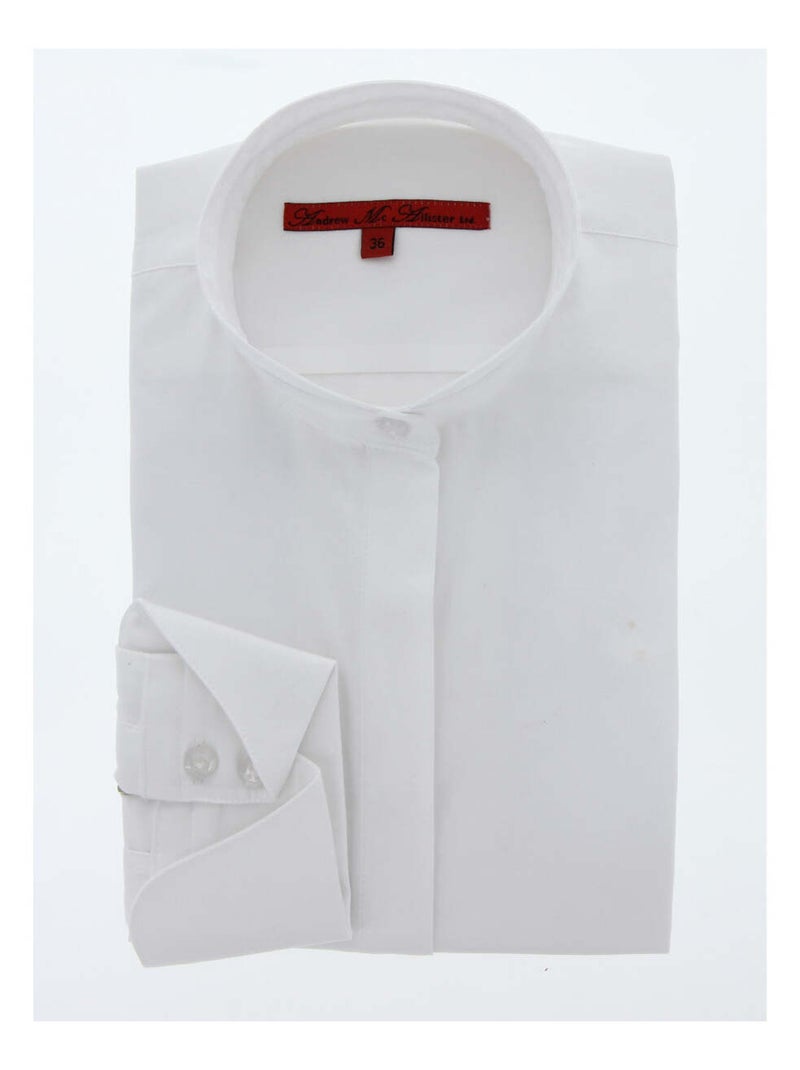 Chemise femme col mao coupe cintrée CELIA Andrew Mac Allister Blanc , 44 Blanc - Kiabi