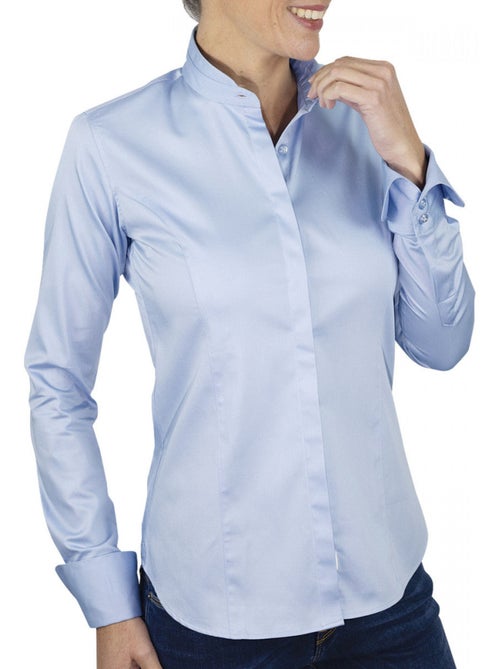 Chemise femme col mao coupe cintrée CELIA Andrew Mac Allister - Kiabi Chemise femme col mao coupe cintrée CELIA Andrew Mac Allister - Kiabi