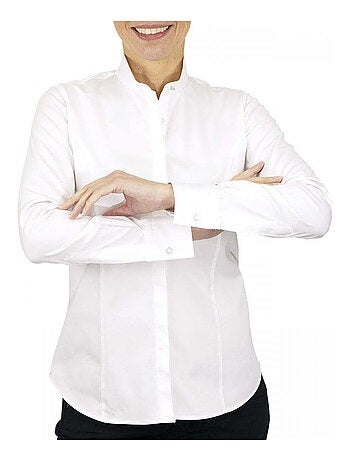 Chemise femme col mao coupe cintrée CHIARA Andrew Mac Allister Blanc , 46