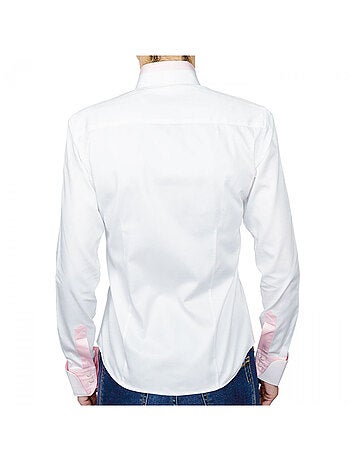 Chemise femme col mao coupe cintrée LAWRENCE Andrew Mac Allister Noir , 40