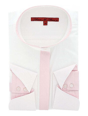 Chemise femme col mao coupe cintrée LAWRENCE Andrew Mac Allister Noir , 40