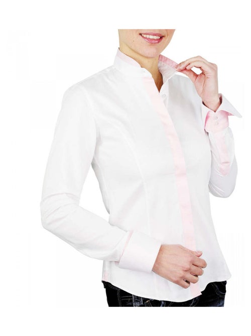 Chemise femme col mao coupe cintrée LAWRENCE Andrew Mac Allister Noir , 40 - Kiabi