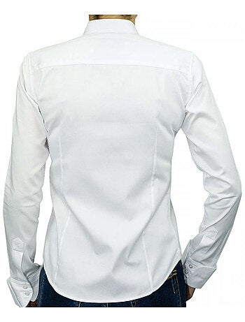 Chemise femme col mao coupe cintrée LEXINGTON Andrew Mac Allister Blanc , 34