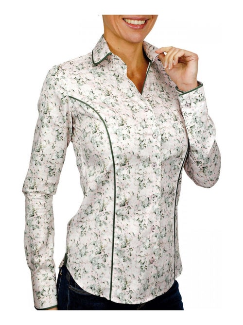 Chemise femme col rond coupe cintrée PASSADENA Andrew Mac Allister - Kiabi Chemise femme col rond coupe cintrée PASSADENA Andrew Mac Allister - Kiabi