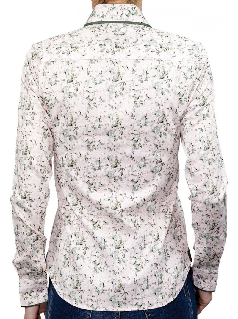 Chemise femme col rond coupe cintrée PASSADENA Andrew Mac Allister Rose - Kiabi