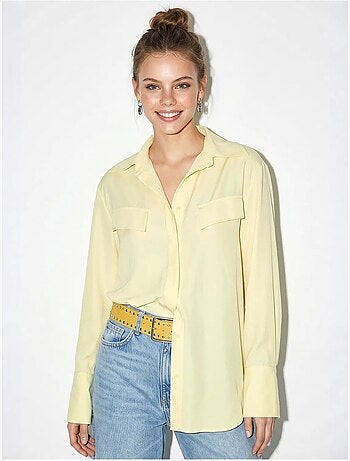 Chemise femme coupe regular en crêpe tissé lucci