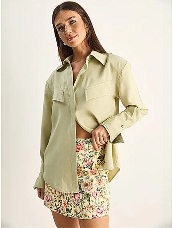 Chemise femme coupe regular en crêpe tissé lucci