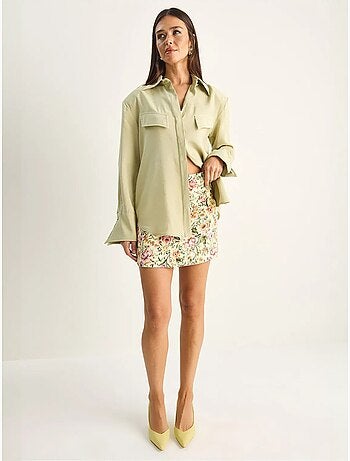 Chemise femme coupe regular en crêpe tissé lucci