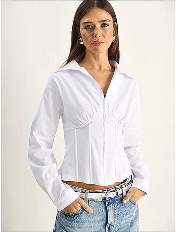 Chemise femme courte cintrée lucci
