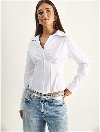 Chemise femme courte cintrée lucci