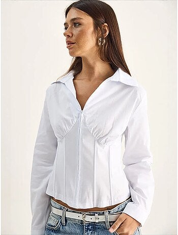 Chemise femme courte cintrée lucci