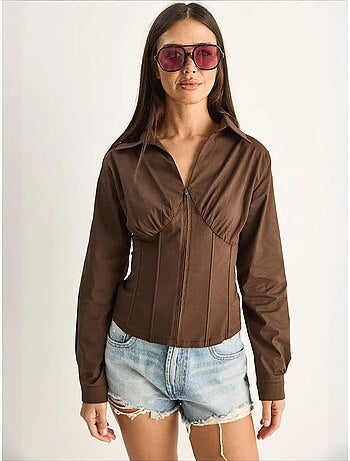 Chemise femme courte cintrée lucci