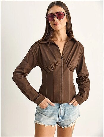 Chemise femme courte cintrée lucci