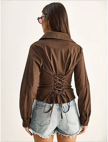 Chemise femme courte cintrée lucci