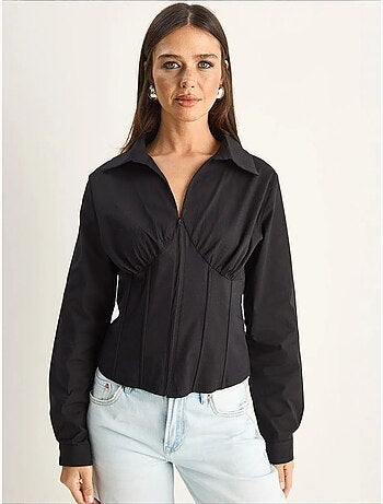 Chemise femme courte cintrée lucci