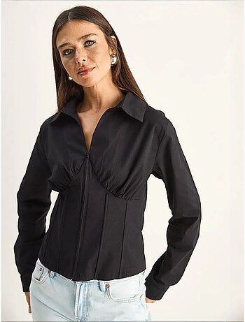 Chemise femme courte cintrée lucci