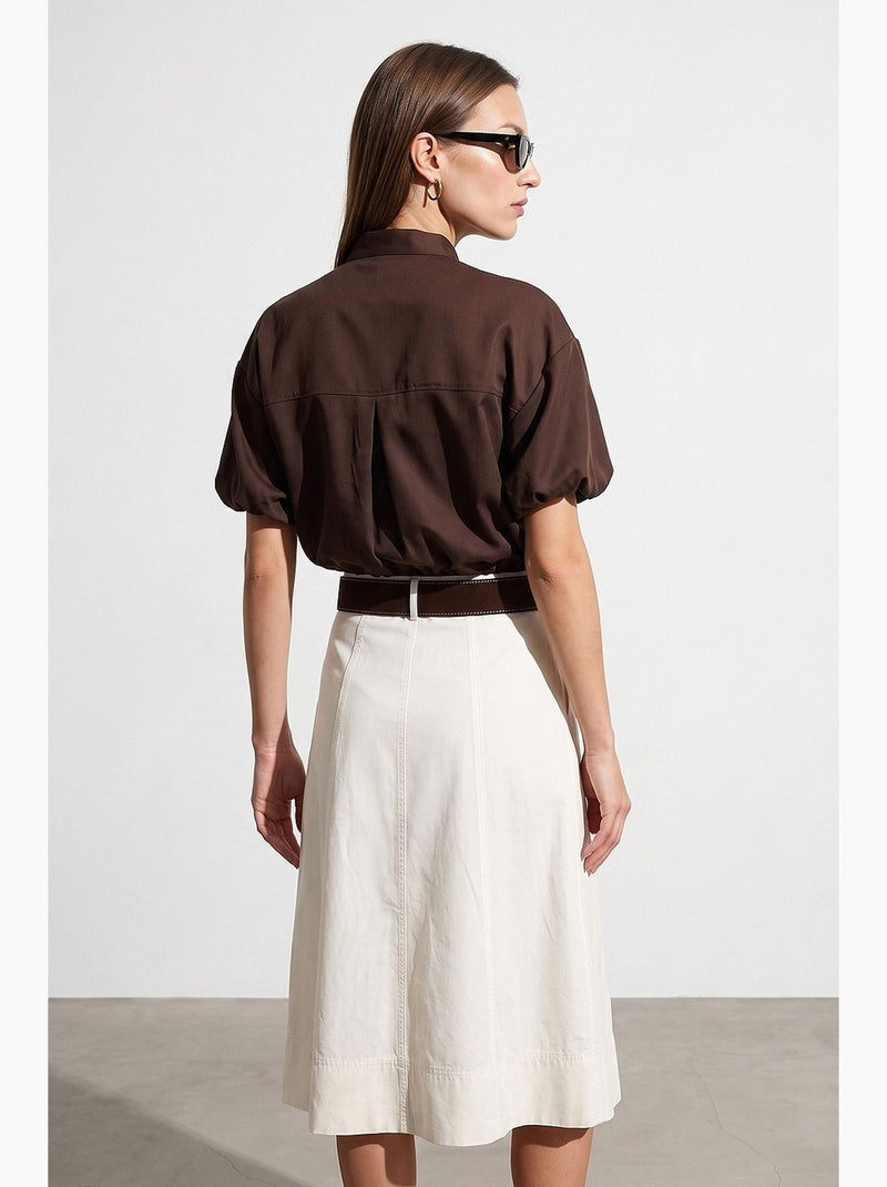 Chemise femme dilvin Marron chocolat - Kiabi