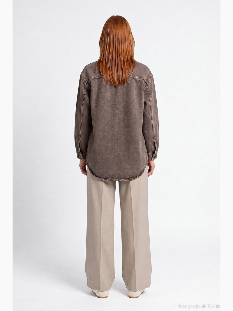 Chemise femme dilvin Marron - Kiabi