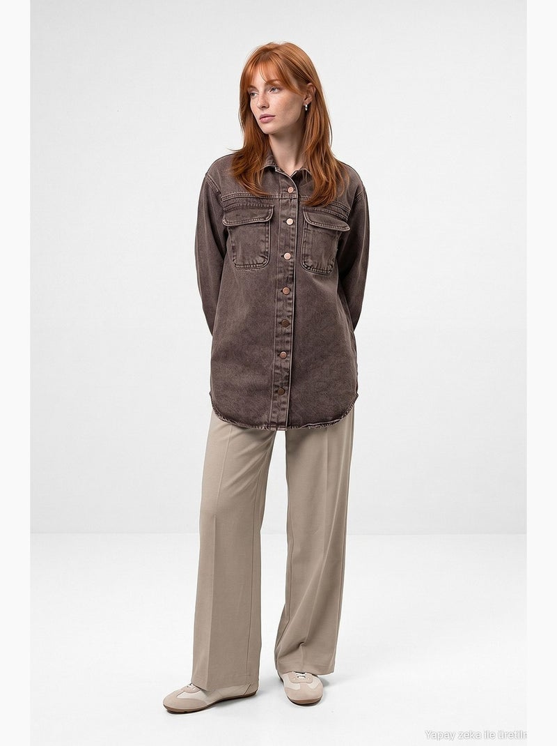 Chemise femme dilvin Marron - Kiabi